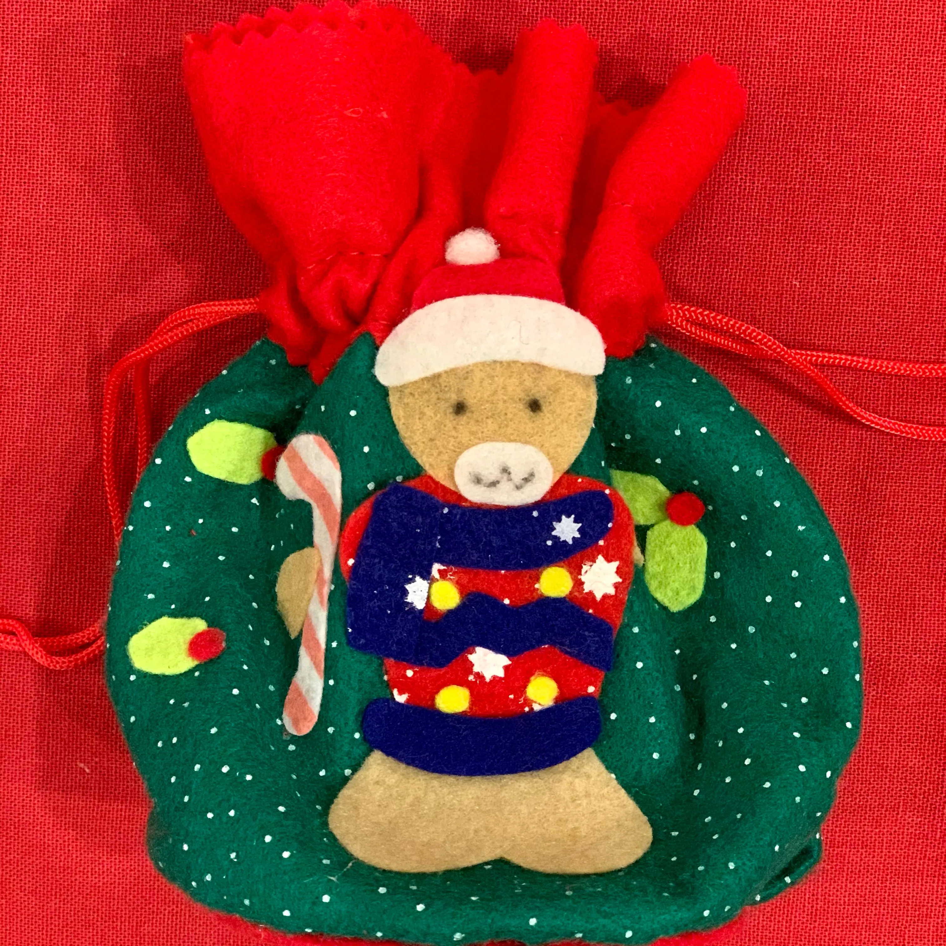 Christmas Felt Drawstring Bag