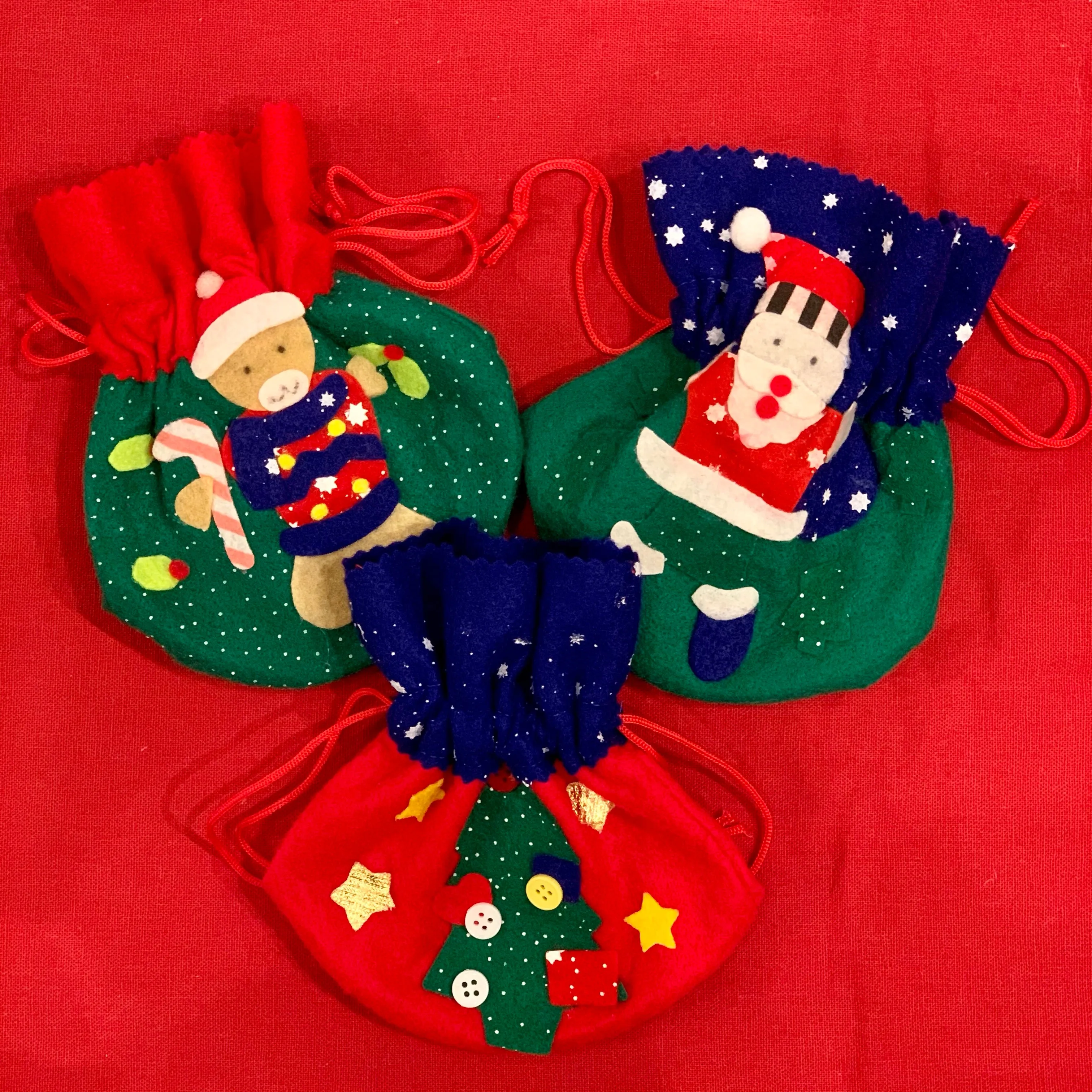 Christmas Felt Drawstring Bag