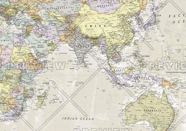 Classic World Map by Maps International (2016)