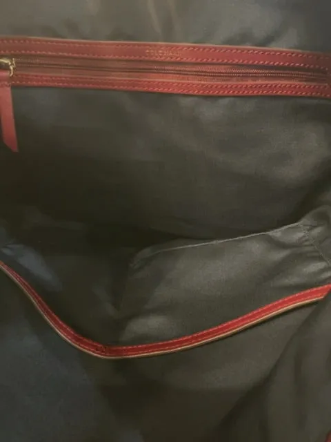 {{ClientCode}} RED COLE HAAN TOTE PURSE