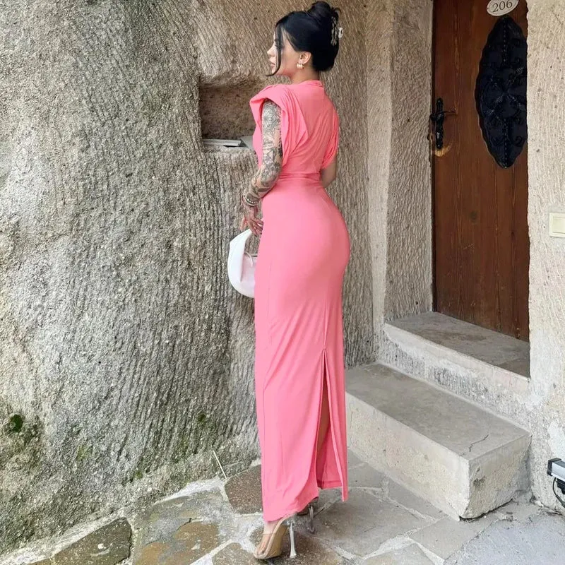 Cocktail Elegant High-Neck Sheath Dress for Parties