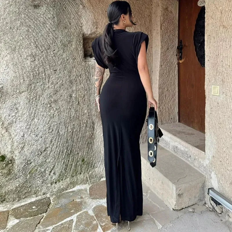 Cocktail Elegant High-Neck Sheath Dress for Parties