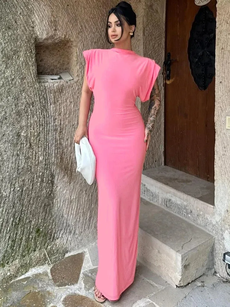 Cocktail Elegant High-Neck Sheath Dress for Parties