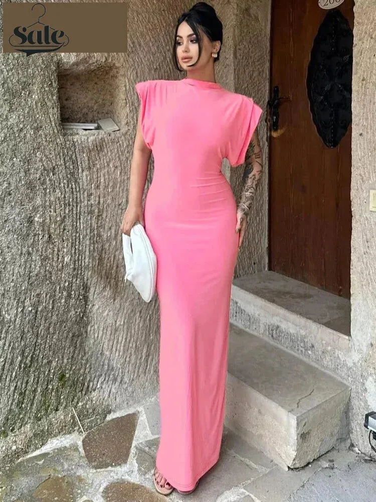 Cocktail Elegant High-Neck Sheath Dress for Parties