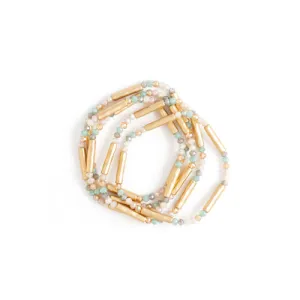 Crystal Bracelet Multi Colored W/Gold