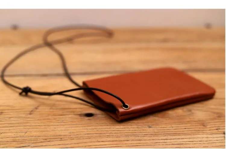 Cute Brown LEATHER Side Bag Pouch Phone WOMEN SHOULDER BAG Slim Phone Crossbody Pouch FOR WOMEN