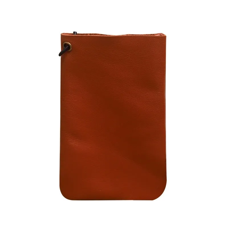 Cute Brown LEATHER Side Bag Pouch Phone WOMEN SHOULDER BAG Slim Phone Crossbody Pouch FOR WOMEN