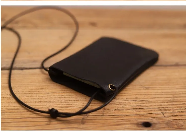 Cute Brown LEATHER Side Bag Pouch Phone WOMEN SHOULDER BAG Slim Phone Crossbody Pouch FOR WOMEN