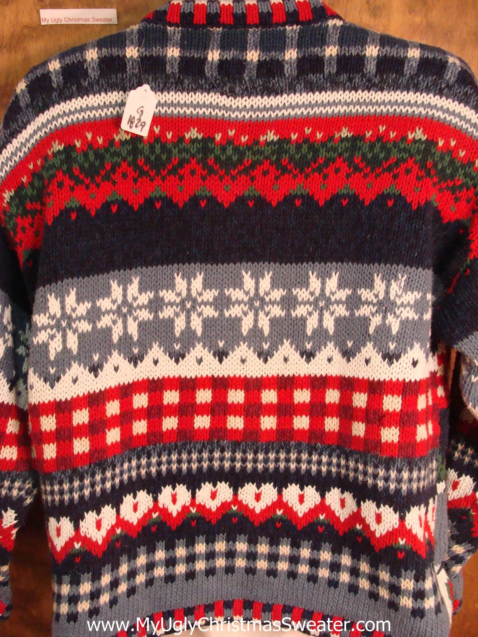 Cute Christmas Sweater 2sided 80s Mess with Lights