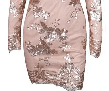 CUTE SHINING LONG SLEEVE DRESS