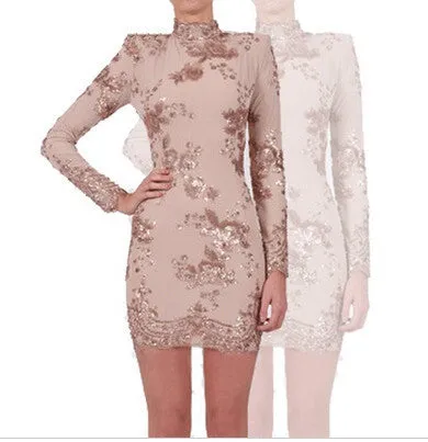 CUTE SHINING LONG SLEEVE DRESS