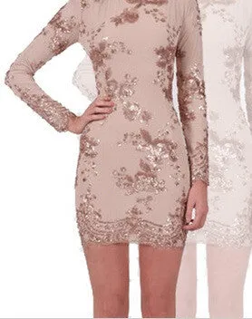 CUTE SHINING LONG SLEEVE DRESS