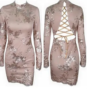 CUTE SHINING LONG SLEEVE DRESS