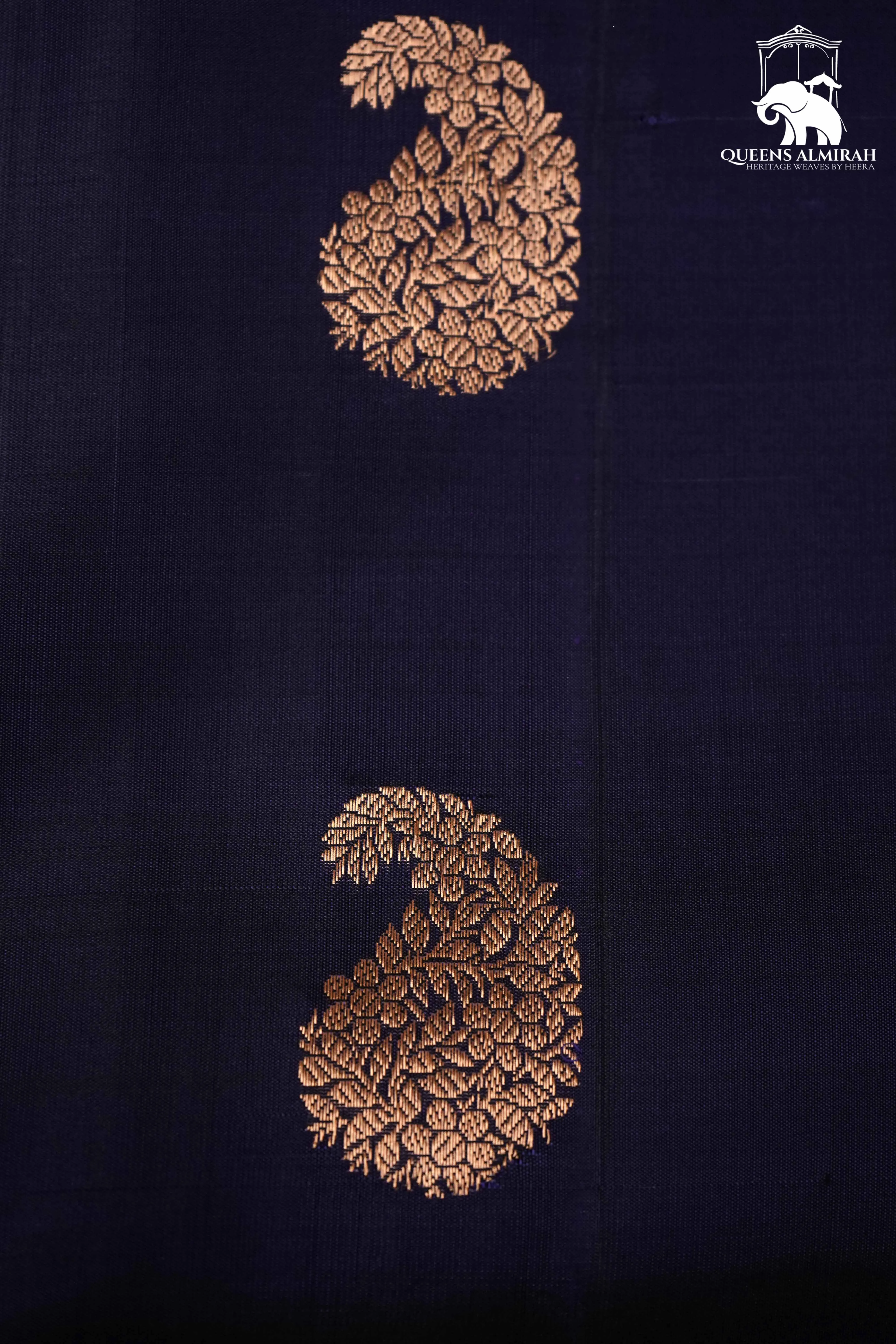 DARK PURPLE WITH SPRING GREEN KANCHIVARAM SILK SAREE