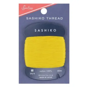 Daruma Sashiko Thread Thin 40m Card, Yellow 204