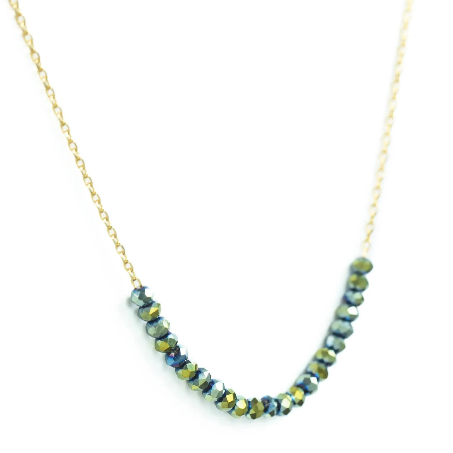 Delicate Crystal Accented Necklace