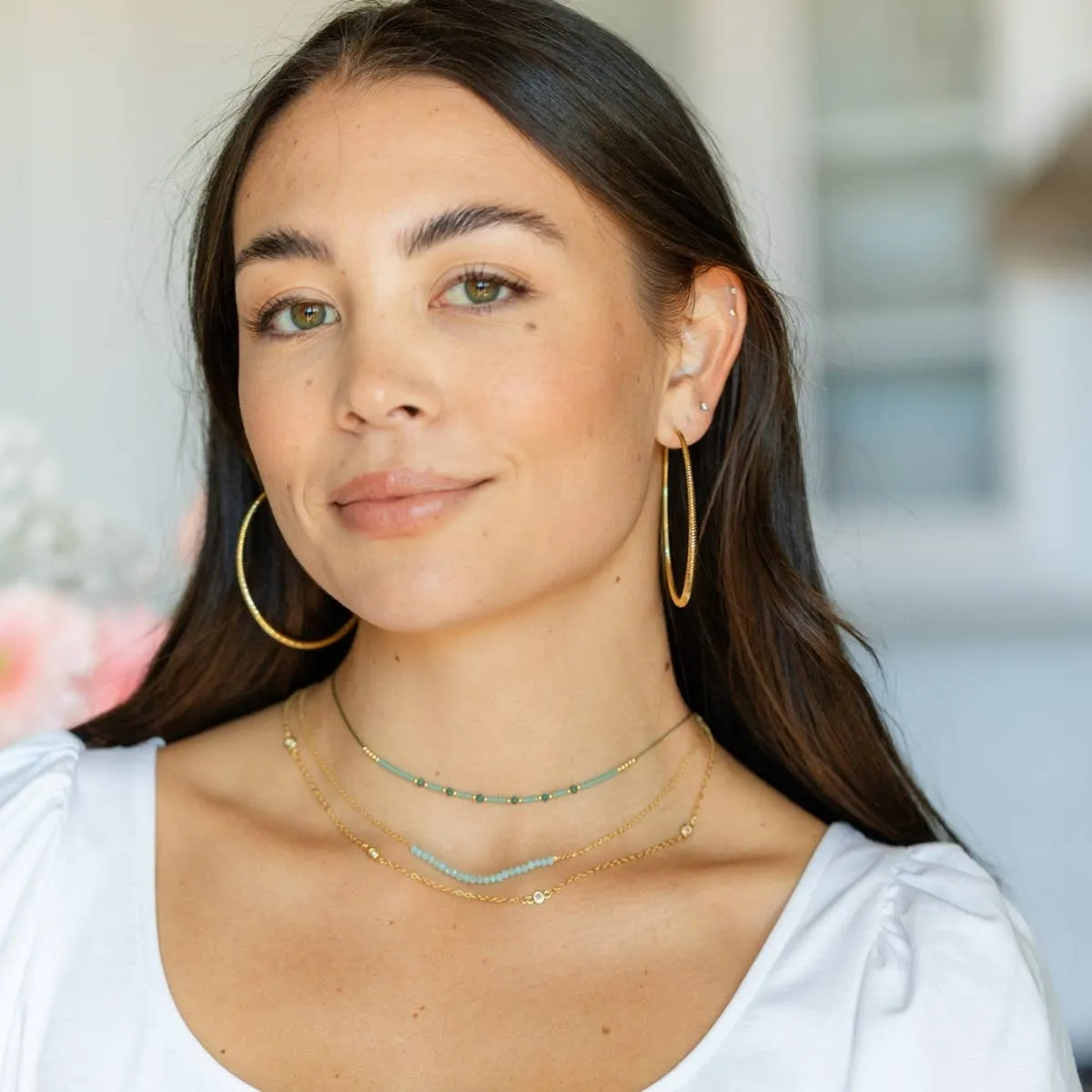 Delicate Crystal Accented Necklace