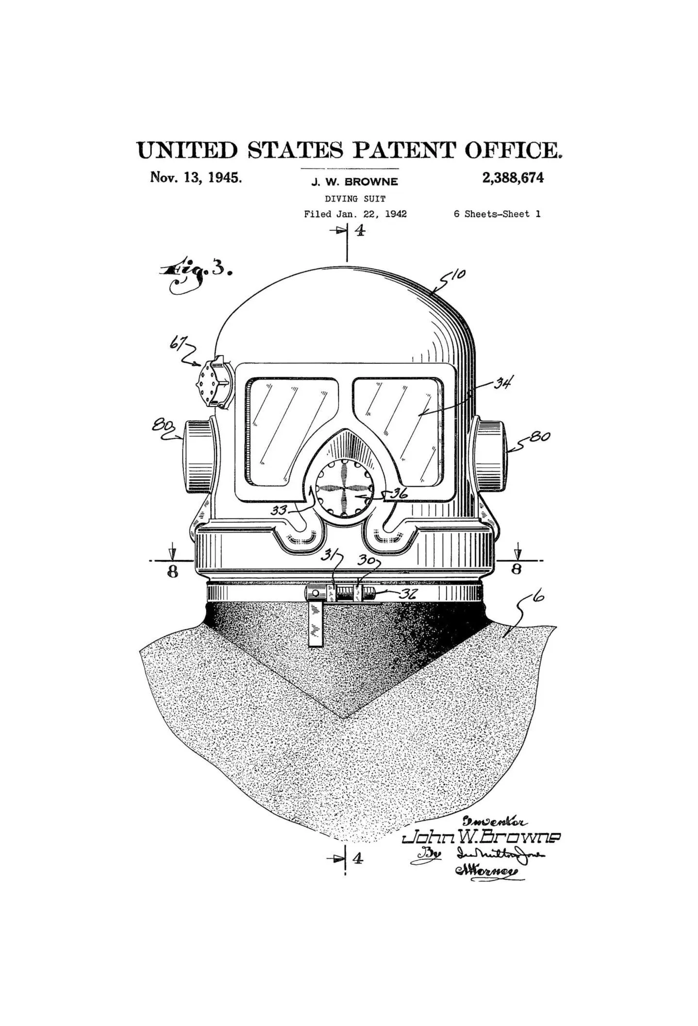 Diving Suit Helmet Patent, Patent Poster, Wall Decor, Diver Gift, Scuba Gift, Scuba Diver, Deep Sea Diver, Nautical Decor, Beach House Decor