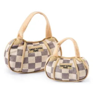 Dog Plush Toy -  Checker Chewy Vuiton Purse