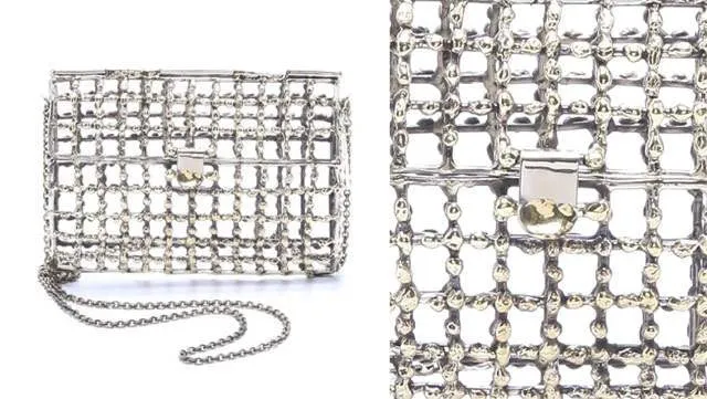 Dotted Open Cage Bag