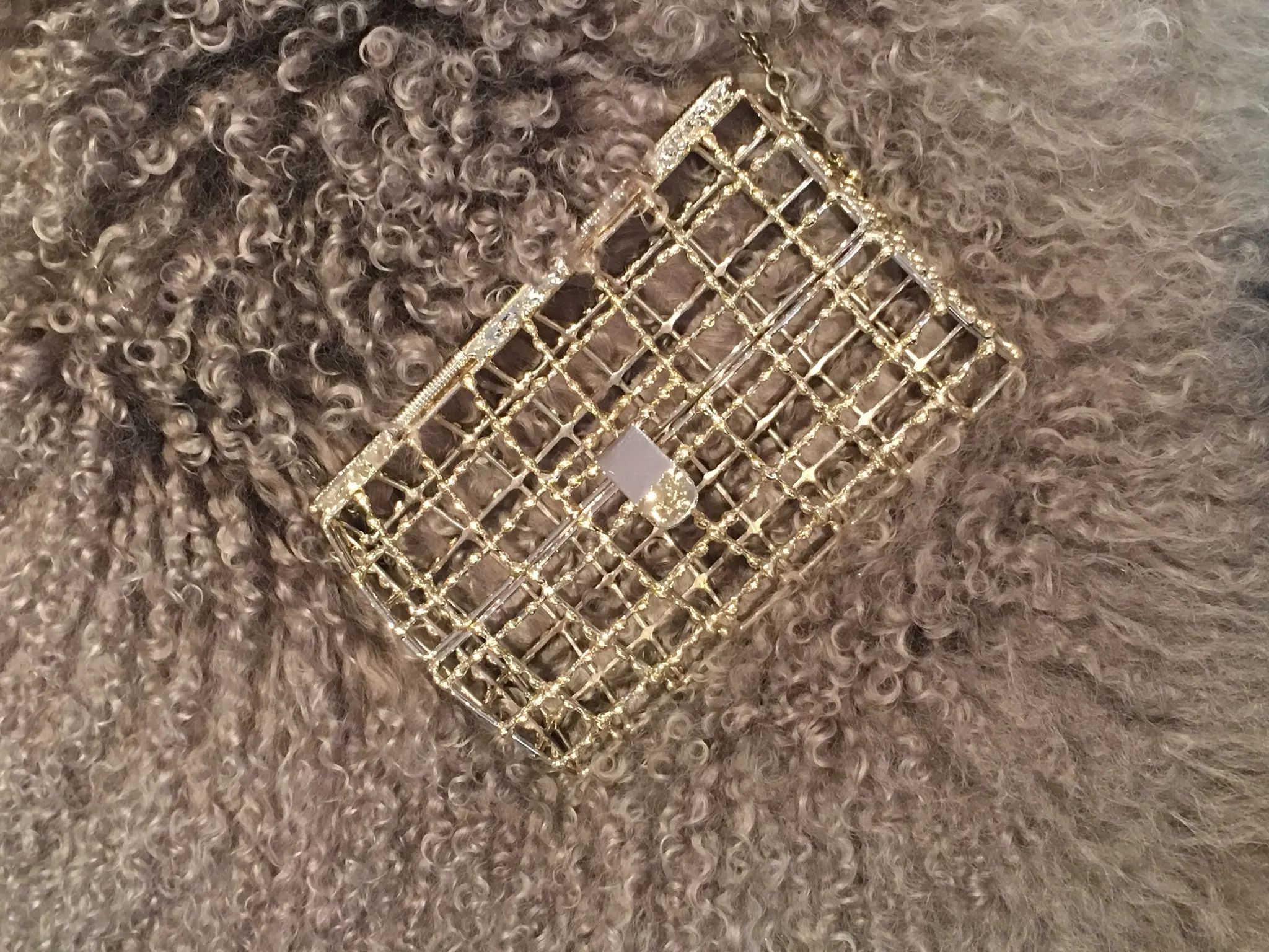 Dotted Open Cage Bag