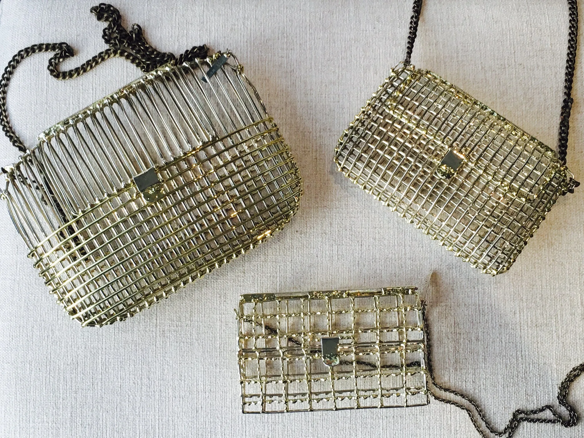 Dotted Open Cage Bag