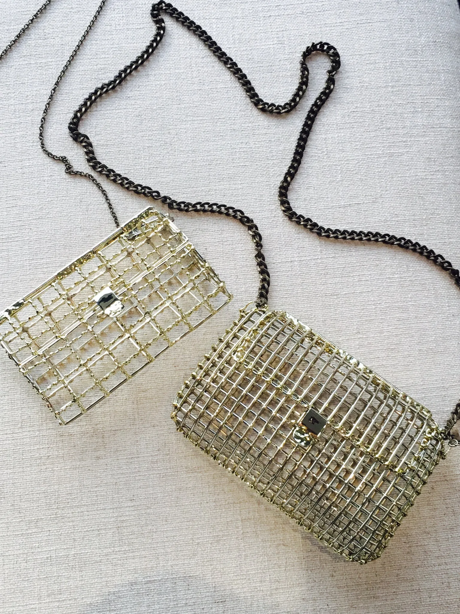 Dotted Open Cage Bag