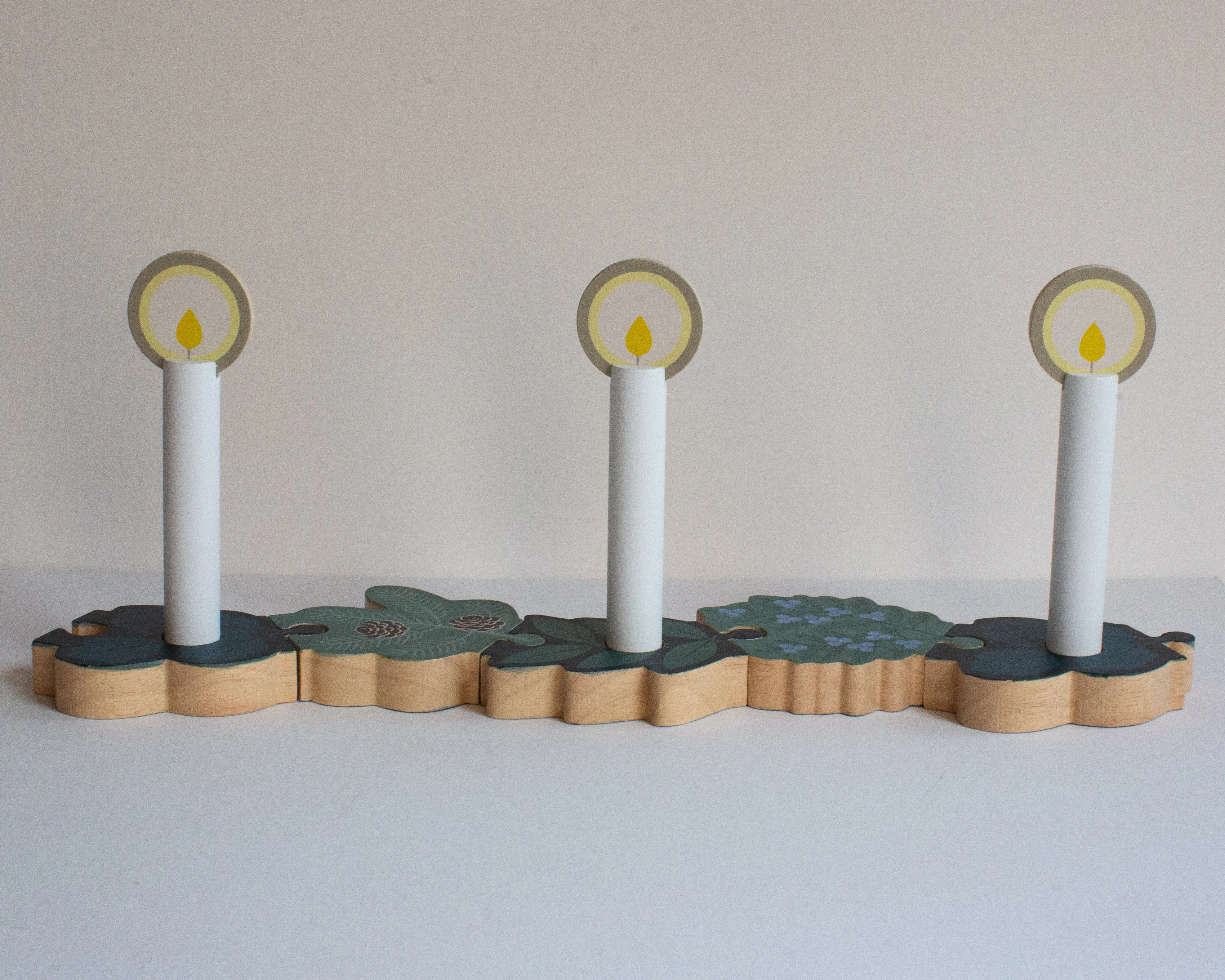 Double-sided Advent To Christmas Wooden Wreath Set
