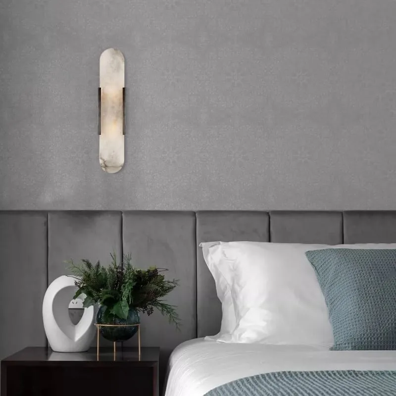 Ekorna Marble Sleek Slab Wall Lamp