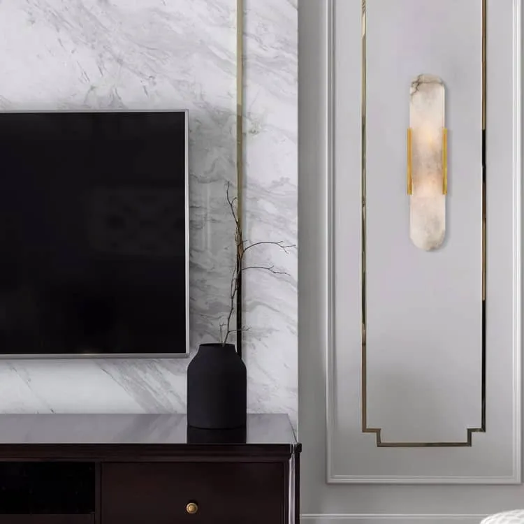 Ekorna Marble Sleek Slab Wall Lamp