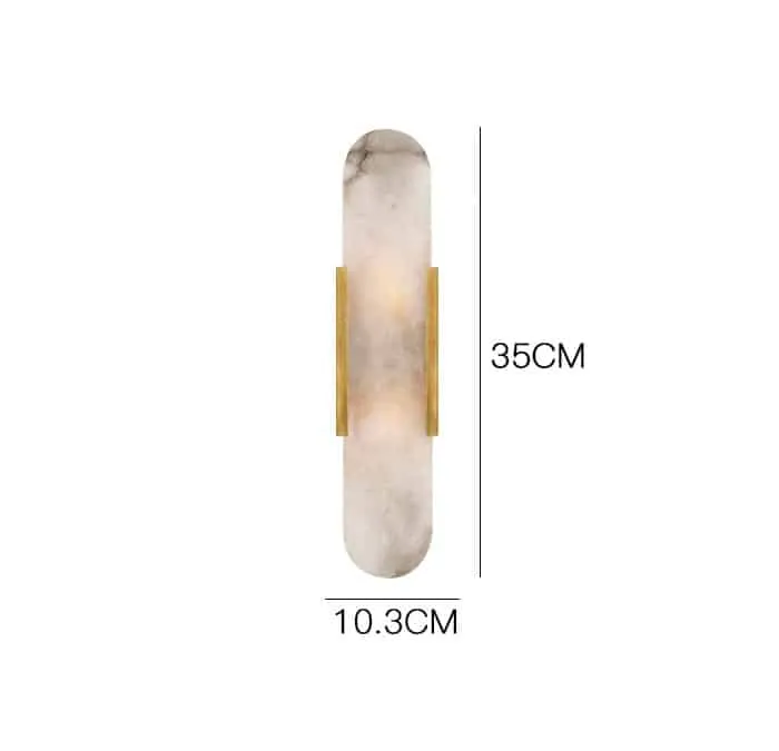 Ekorna Marble Sleek Slab Wall Lamp