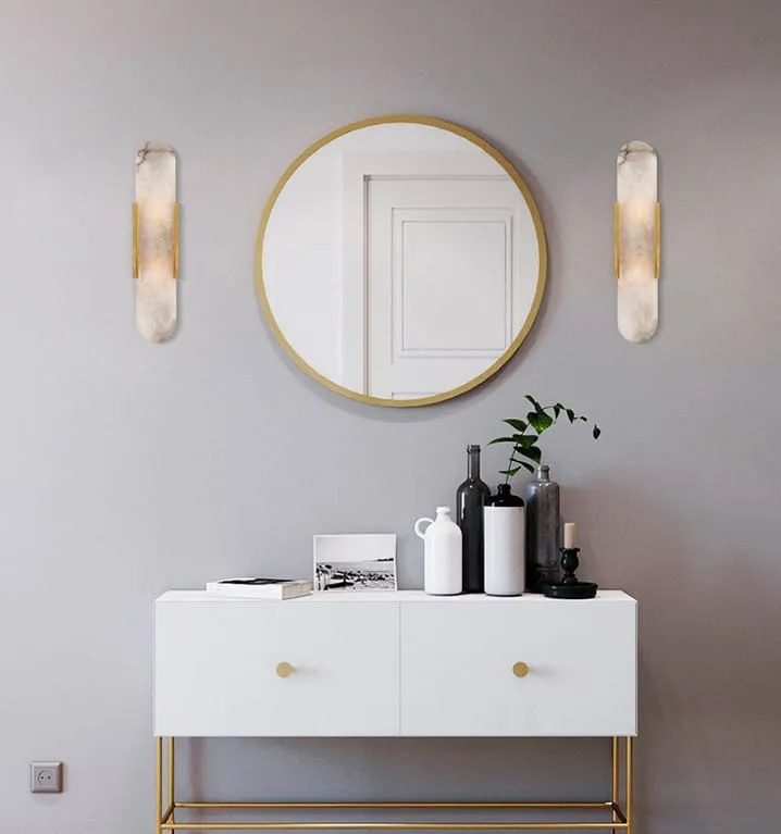 Ekorna Marble Sleek Slab Wall Lamp