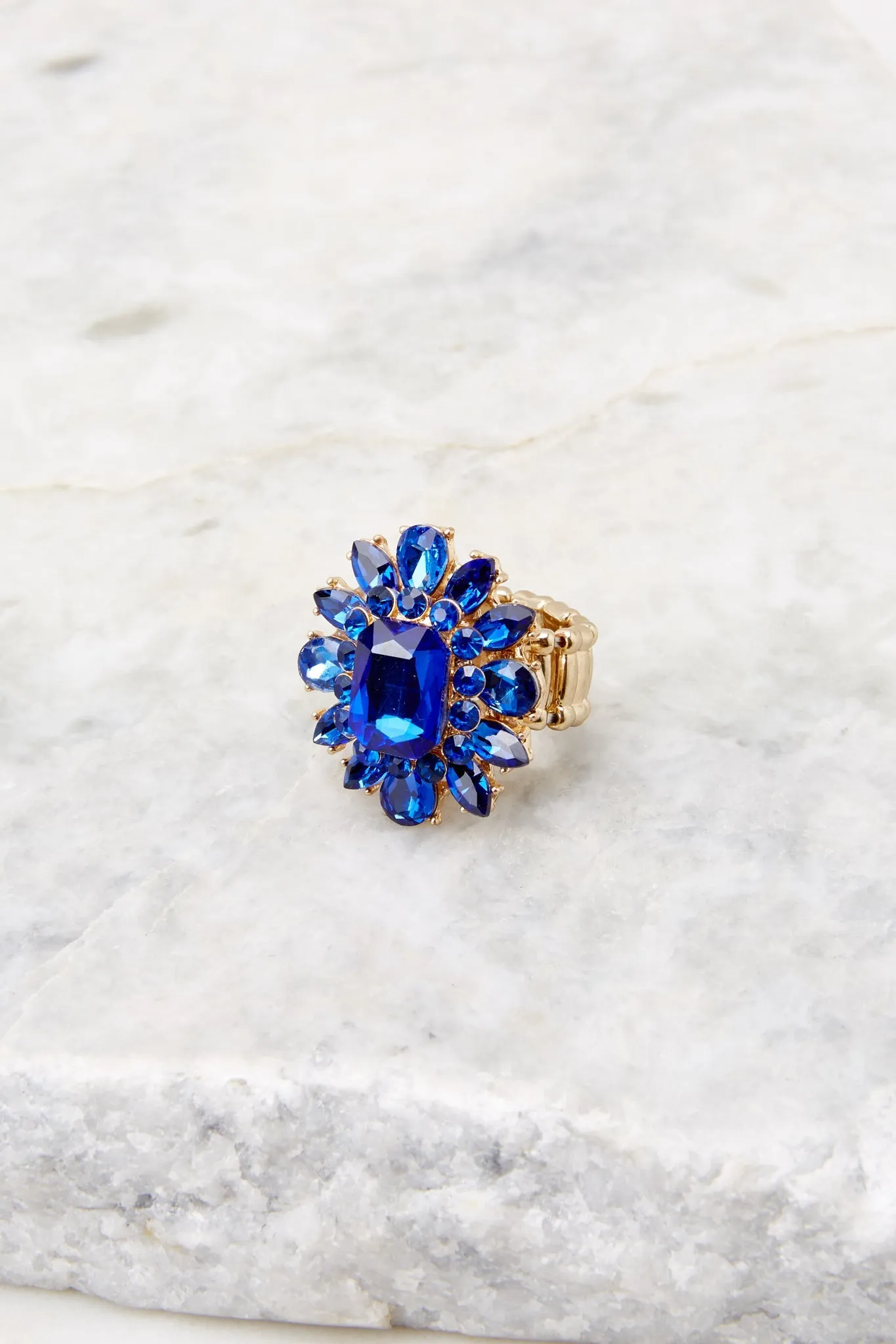 Envious Beauty Sapphire Blue Ring