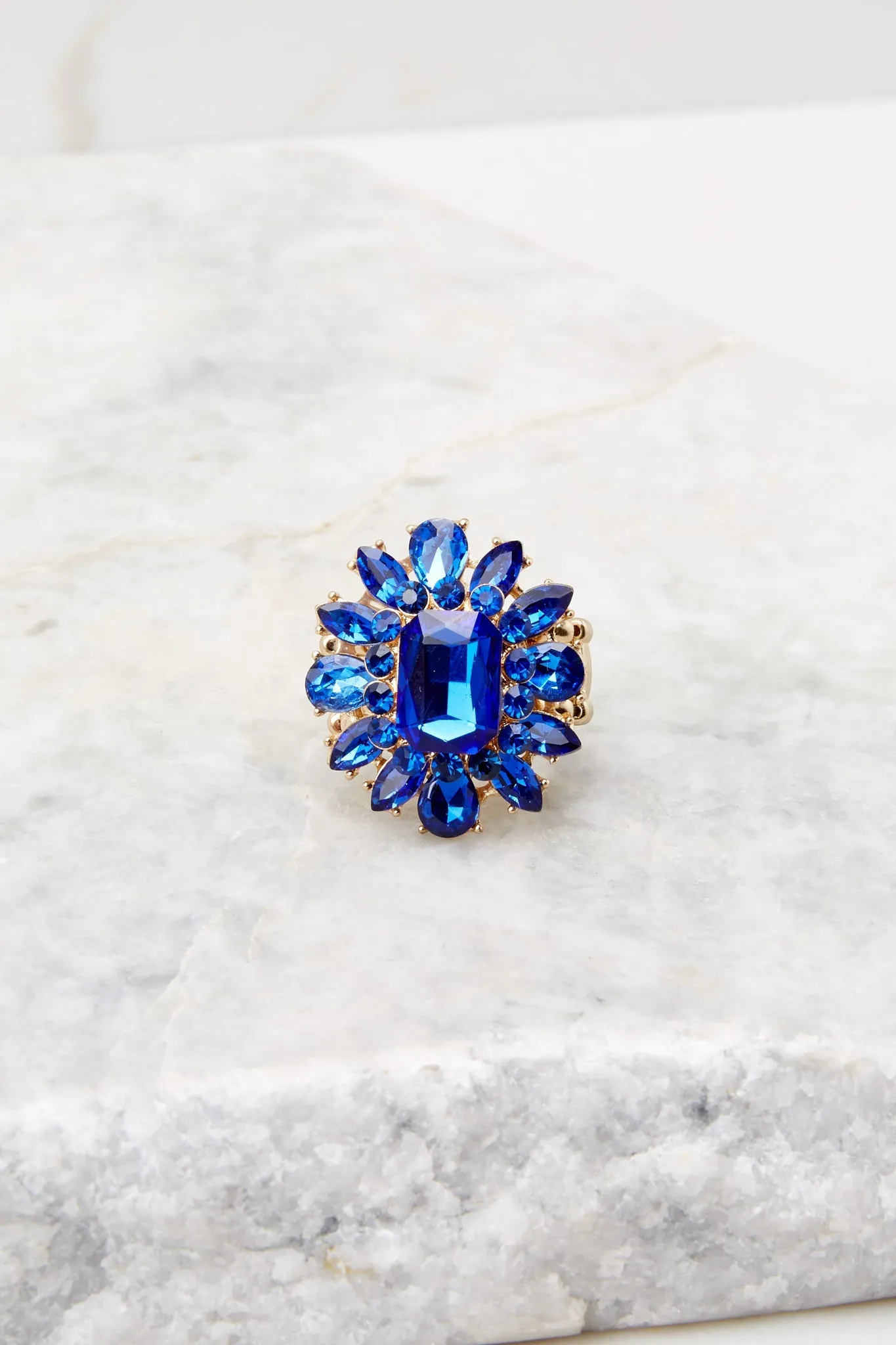 Envious Beauty Sapphire Blue Ring