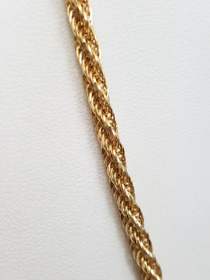 Fancy Link Hollow 14k Yellow Gold 18" Necklace