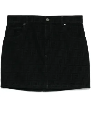 FENDI Thigh-Length All-Over Print Mini Skirt