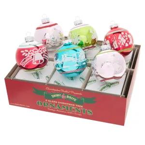 Festive Fete 6 Count 3.25" Signature Flocked Rounds