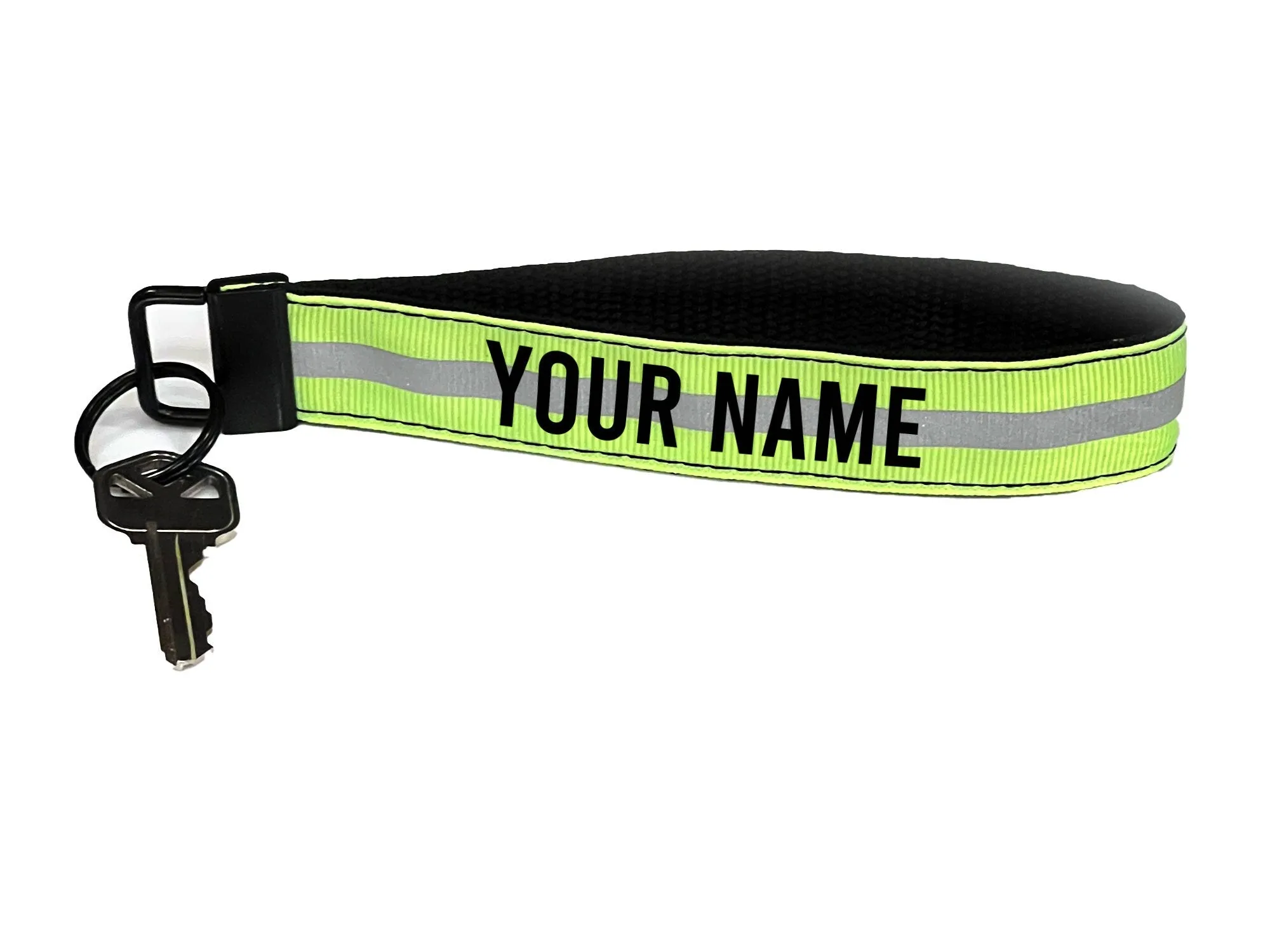 Firefighter Reflective Snap Hook Keychain or Wristlet - Personalized with Your Name