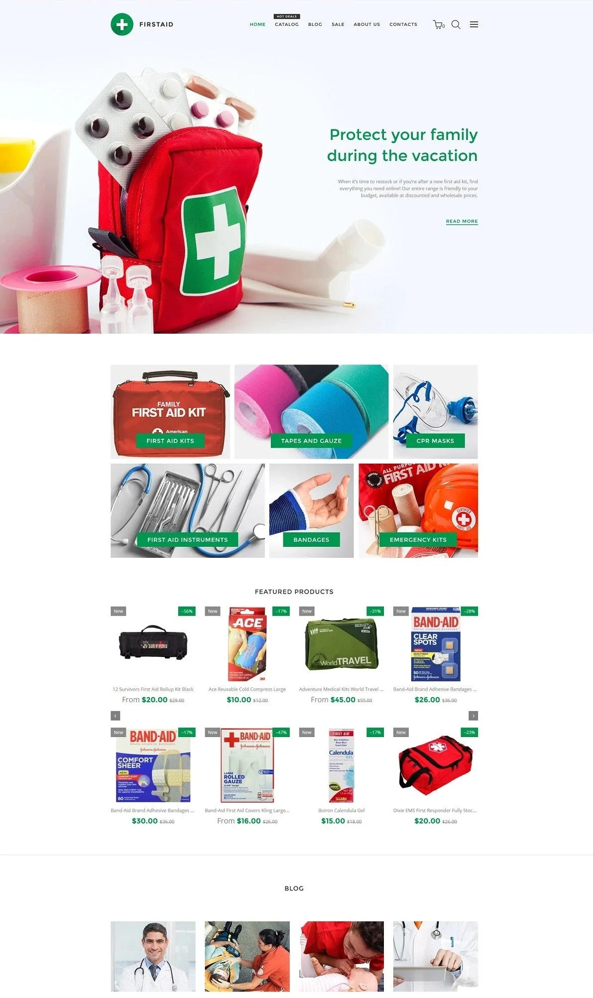 FirstAid - Medical & Healthcare - Shopify Theme & Photoshop Design