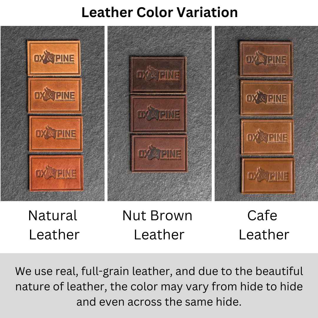 Floral Leather Patches with optional Velcro added - Circle