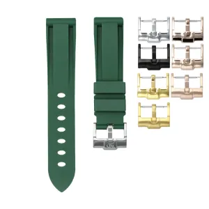 Forest Green - Rubber Watch Strap For Longines Elegant Collection
