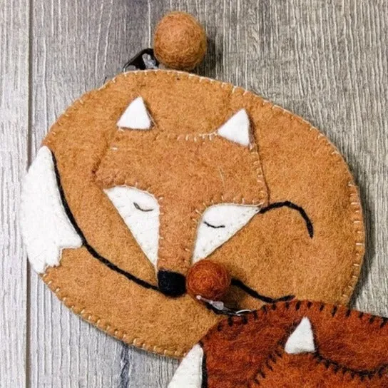 Fox Felt Purse