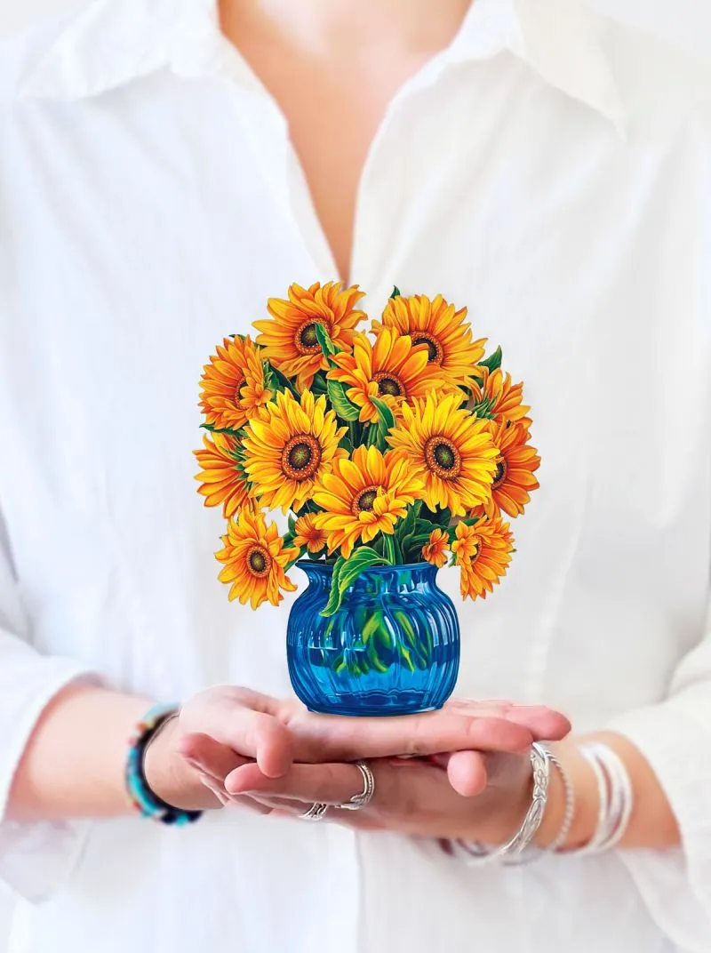 Freshcut Paper FP 7424 MINI Sunflower Greeting Card