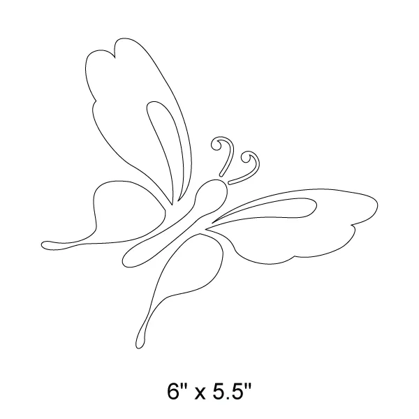 Garden Butterfly Stencil 1