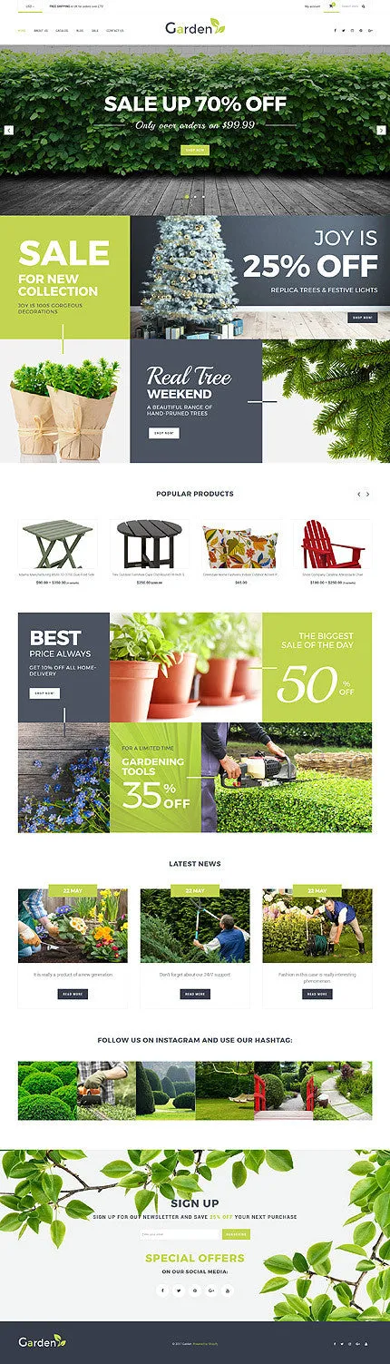 Garden Products Website - Shopify Themes