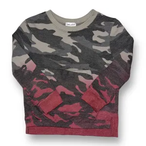 Girls Splendid Size 4/5 Red/Gray Camo Print Shirt