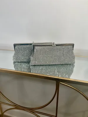 Glint Detailed Rhinestone Purse