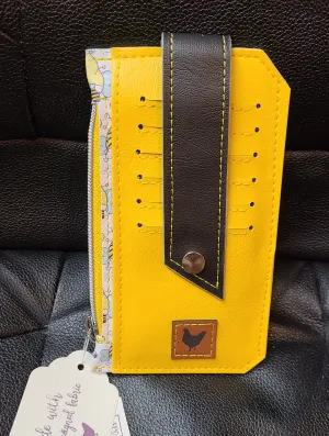 Gnomes, Yellow, and Black Vinyl Purse Pal Wallet