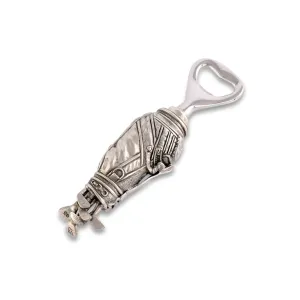Golf Bag Bottle Opener - High-Quality Pewter Opener for Home Bar and Kitchen