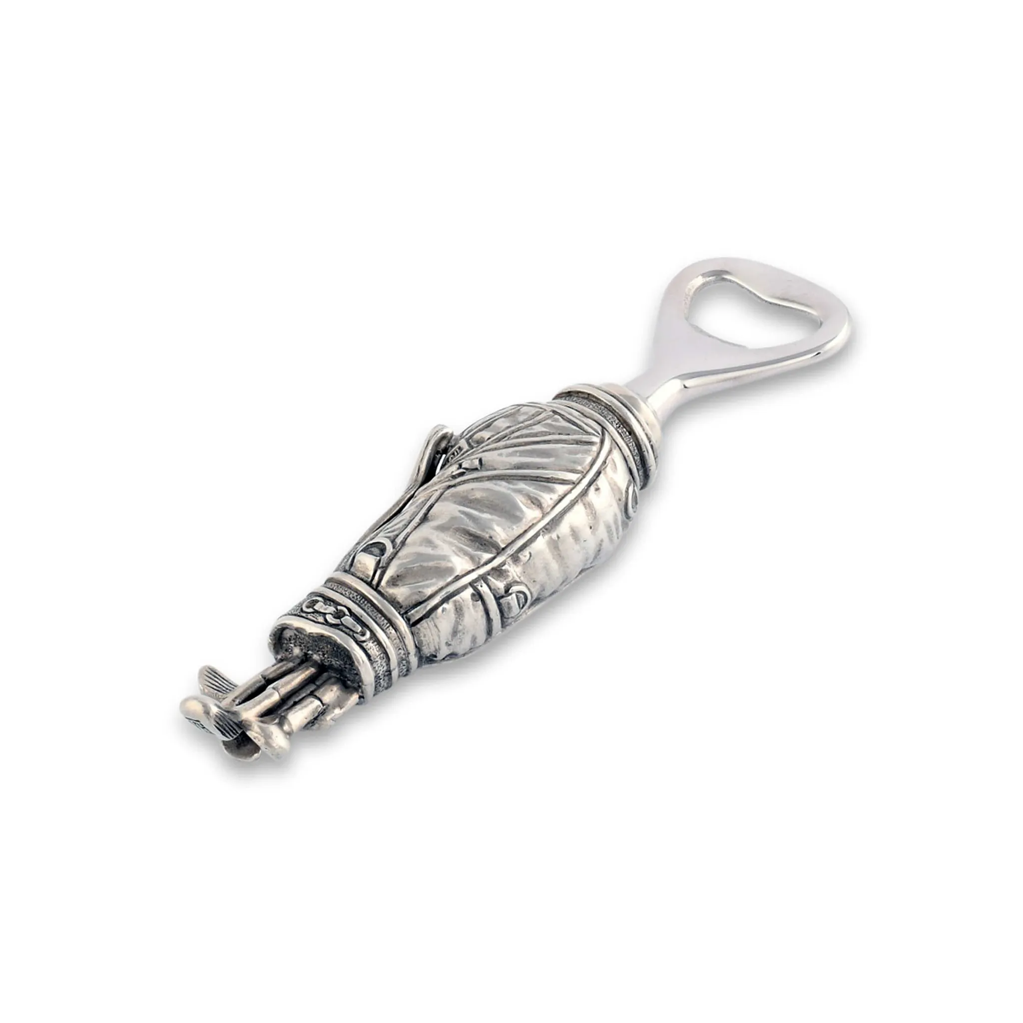 Golf Bag Bottle Opener - High-Quality Pewter Opener for Home Bar and Kitchen